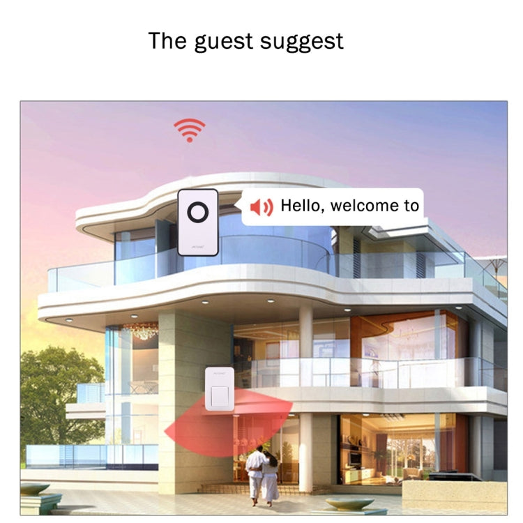 AITENG V018G Life Waterproof Battery-Free Wireless Doorbell, 1 Receiver + 1 x Transmitter, Receiver Distance: 130m, US Plug, V018G AITENG V018G Life Waterproof Battery-Free Wireless Doorbell, 1 Receiver + 1 x Transmitter, Receiver Distance: 130m, US Plug, V018G